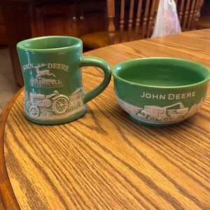 John Deere mug and bowl set